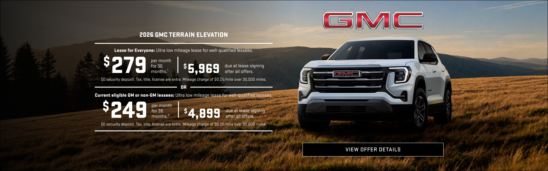 Lease for Everyone: Ultra low mileage lease for well-qualified lessees.

$279 per month for 36 mo...